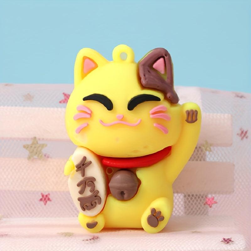 Four Colors Lucky Cat Female Keychain Pendant Bag Pendant