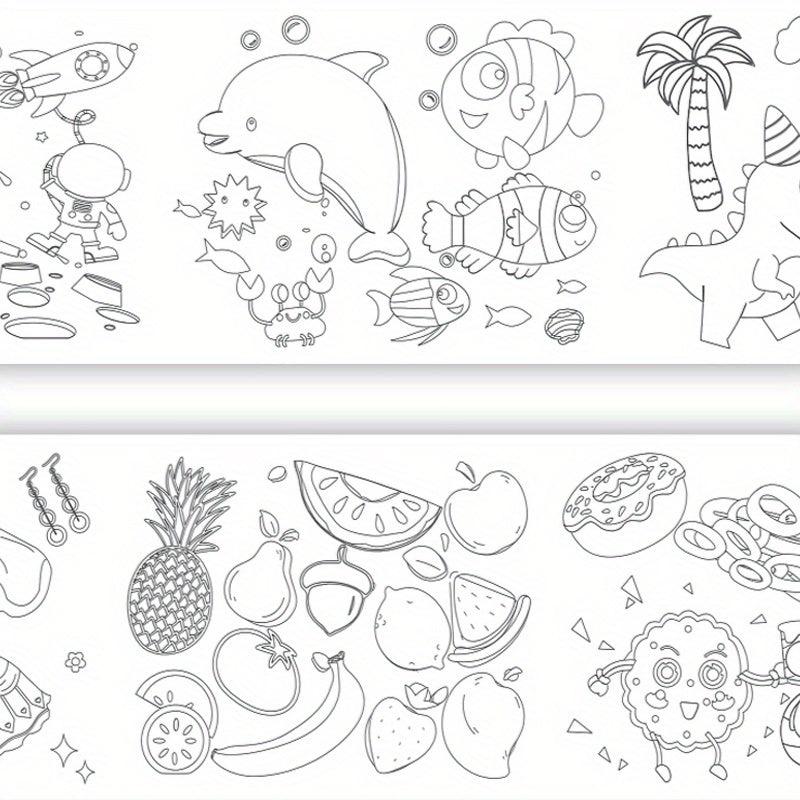 Kids Doodle Painting Roll DIY Painting Paper Roll Develop Imagination