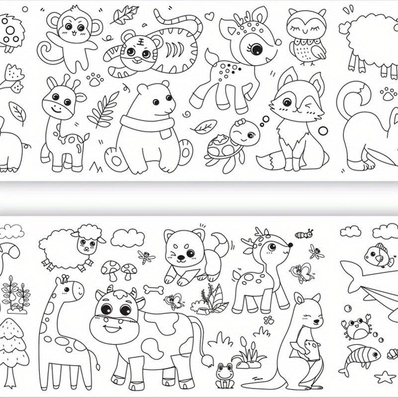 Kids Doodle Painting Roll DIY Painting Paper Roll Develop Imagination