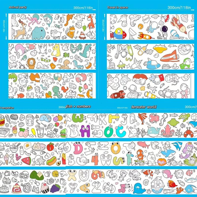 Kids Doodle Painting Roll DIY Painting Paper Roll Develop Imagination