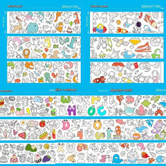 Kids Doodle Painting Roll DIY Painting Paper Roll Develop Imagination
