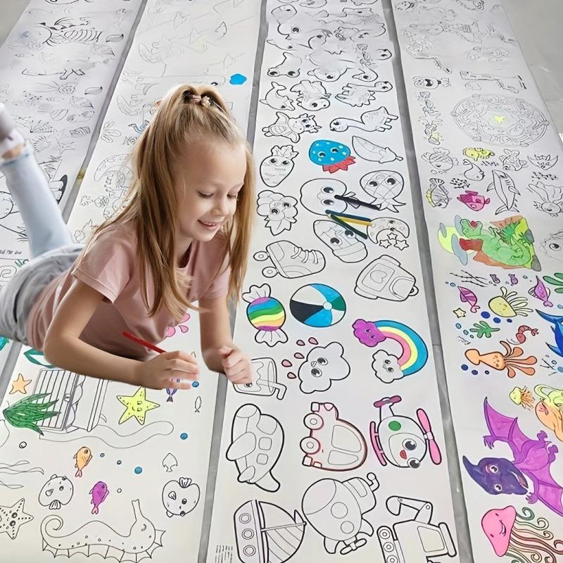 Kids Doodle Painting Roll DIY Painting Paper Roll Develop Imagination