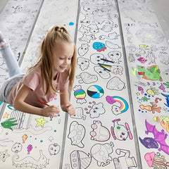 Kids Doodle Painting Roll DIY Painting Paper Roll Develop Imagination