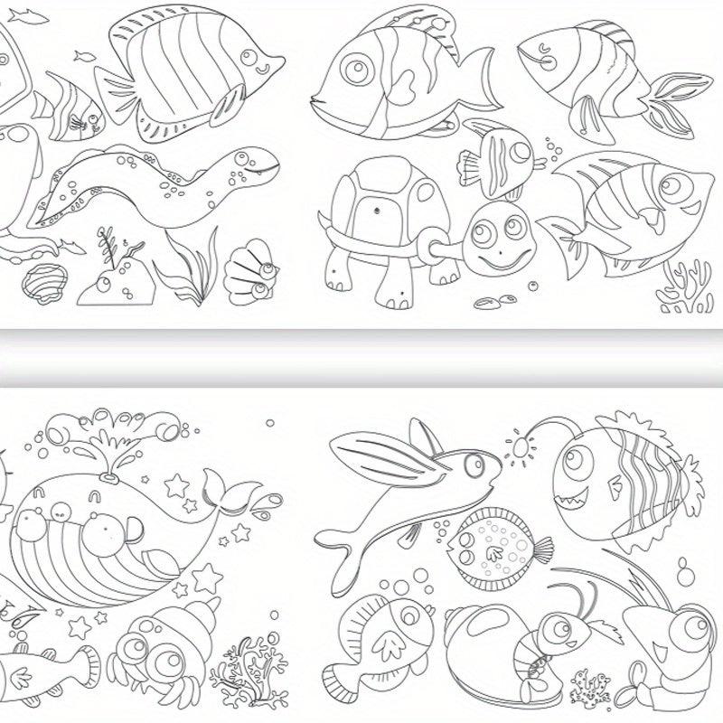 Kids Doodle Painting Roll DIY Painting Paper Roll Develop Imagination