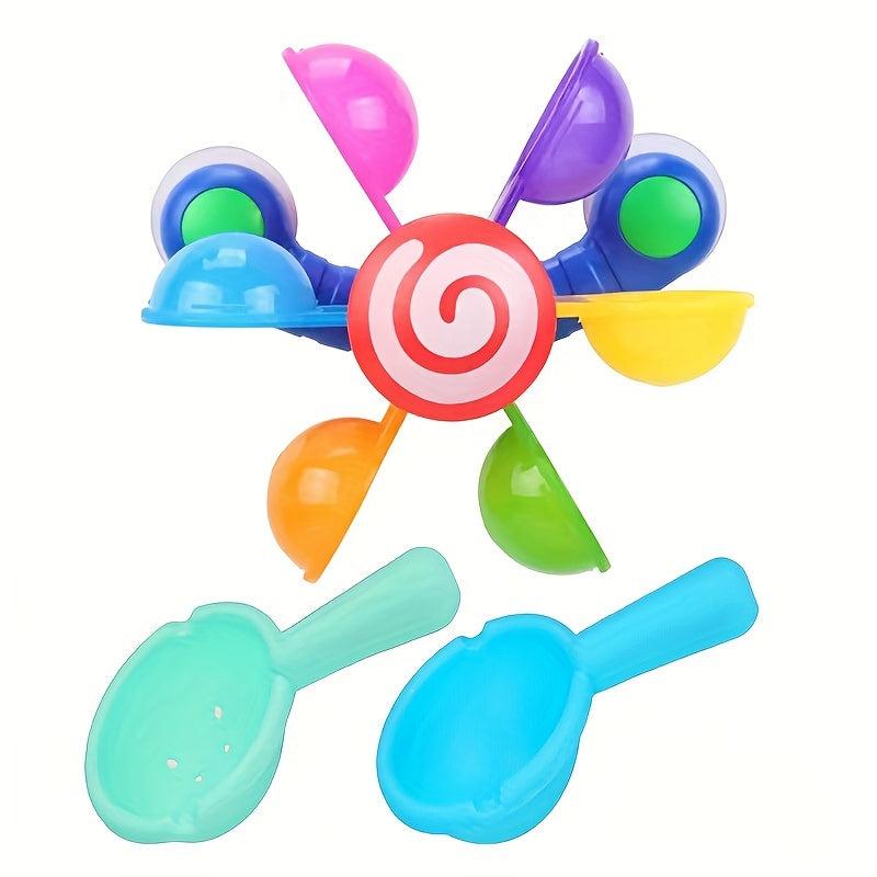Kids Water Fishing Spoon Pot Windmill Baby Bath Toy