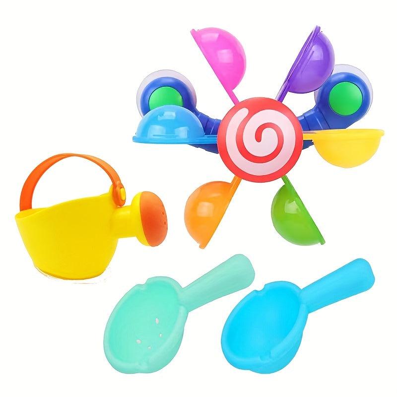 Kids Water Fishing Spoon Pot Windmill Baby Bath Toy
