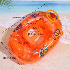 Kids Inflatable Small Yacht Cartoon Fish Seat Boat