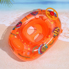 Kids Inflatable Small Yacht Cartoon Fish Seat Boat