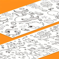 Kids Graffiti Scroll Coloring Paper