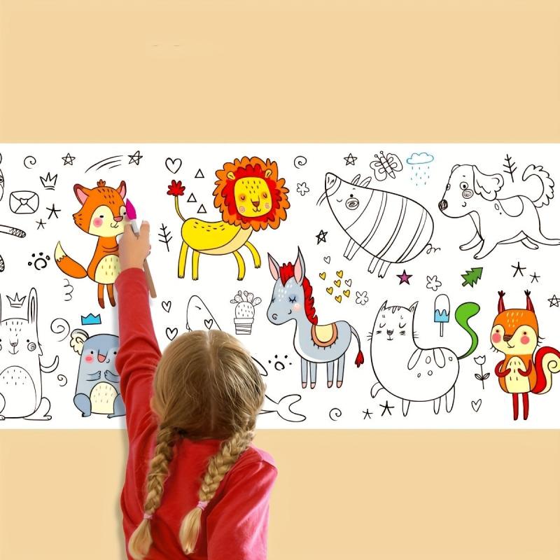 Kids Graffiti Scroll Coloring Paper