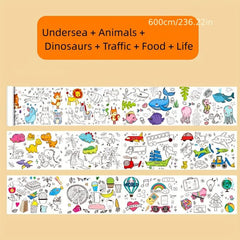 Kids Graffiti Scroll Coloring Paper