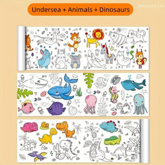 Kids Graffiti Scroll Coloring Paper