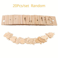 20pcs Montessori Wooden DIY Painting Stencils Art Crafts