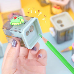 Kids' Portable Double Hole Pencil Sharpener