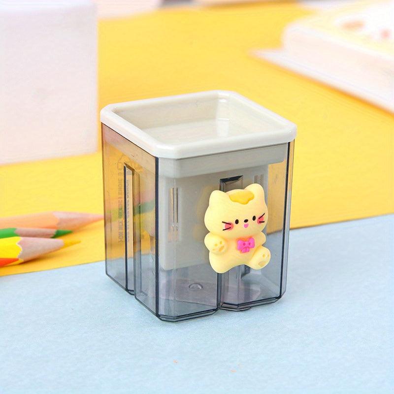 Kids' Portable Double Hole Pencil Sharpener