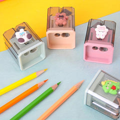 Kids' Portable Double Hole Pencil Sharpener