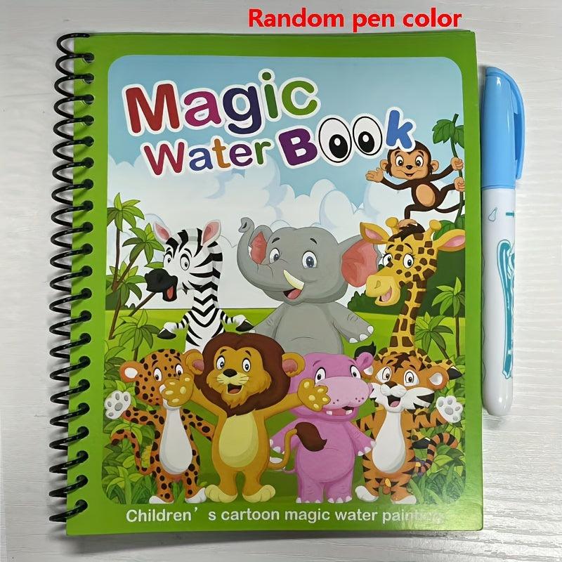 2pcs Montessori Reusable Water Drawing Book for Kids