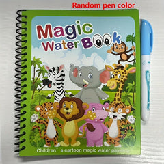 2pcs Montessori Reusable Water Drawing Book for Kids
