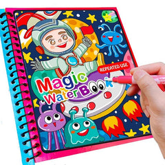 2pcs Montessori Reusable Water Drawing Book for Kids