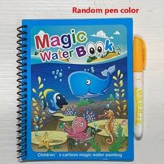 2pcs Montessori Reusable Water Drawing Book for Kids