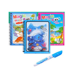 2pcs Montessori Reusable Water Drawing Book for Kids