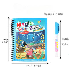 2pcs Montessori Reusable Water Drawing Book for Kids