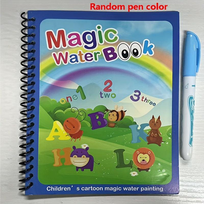 2pcs Montessori Reusable Water Drawing Book for Kids