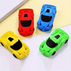 4pcs Racing Cartoon Eraser Student Stationery Learning Supplies