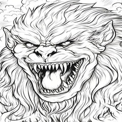 Monster Theme Coloring Book Adult Decompression 30 Pages
