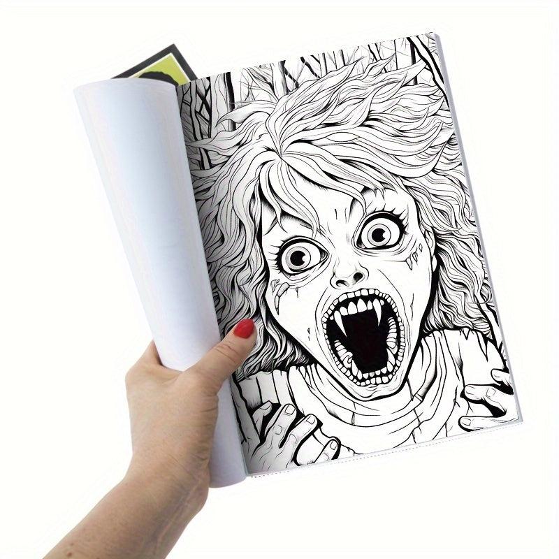 Monster Theme Coloring Book Adult Decompression 30 Pages