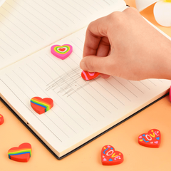 100pcs Heart Shaped Erasers Valentines Eraser For Kids Novelty School Prizes