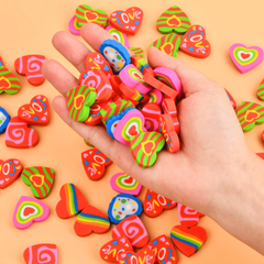 100pcs Heart Shaped Erasers Valentines Eraser For Kids Novelty School Prizes