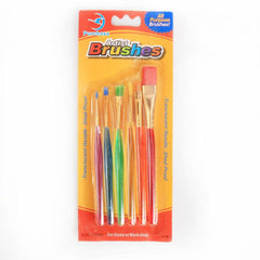 Set of 6 Children's Candy Plastic Watercolor Brushes