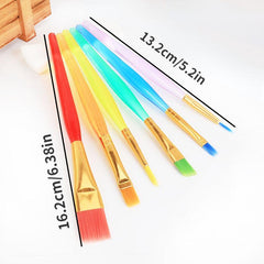 Set of 6 Children's Candy Plastic Watercolor Brushes