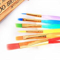 Set of 6 Children's Candy Plastic Watercolor Brushes