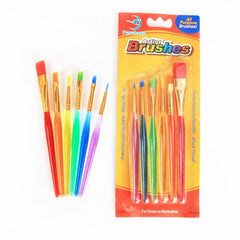 Set of 6 Children's Candy Plastic Watercolor Brushes