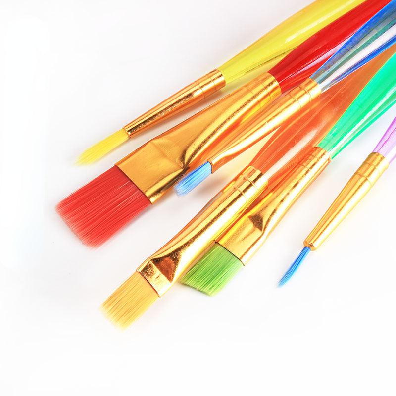 Set of 6 Children's Candy Plastic Watercolor Brushes