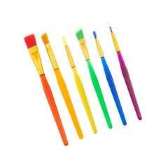 Set of 6 Children's Candy Plastic Watercolor Brushes