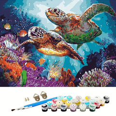 Sea World DIY Paint By Numbers Kit For Kids & Adults