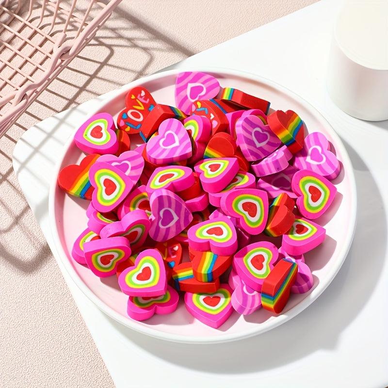 16pcs Heart Large Eraser Halloween Christmas Thanksgiving Gift Love Big Eraser