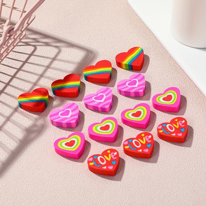 16pcs Heart Large Eraser Halloween Christmas Thanksgiving Gift Love Big Eraser