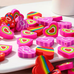 16pcs Heart Large Eraser Halloween Christmas Thanksgiving Gift Love Big Eraser