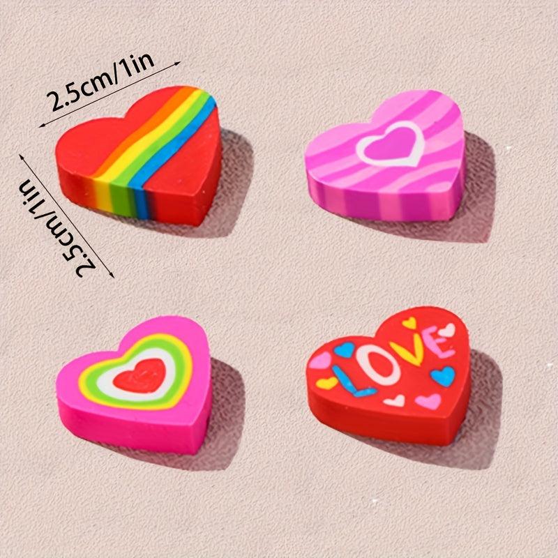 16pcs Heart Large Eraser Halloween Christmas Thanksgiving Gift Love Big Eraser