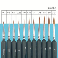 11Pcs Paint Brush Set for Watercolor Acrylic Model Painting