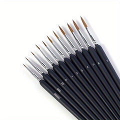 11Pcs Paint Brush Set for Watercolor Acrylic Model Painting