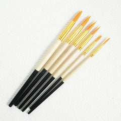 6pcs Yellow Painting Brush Set Art Student Professional Brush