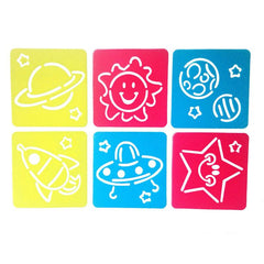 Montessori Kids DIY Animal Car Painting Stencils Art Craft Learning Toy