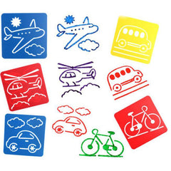 Montessori Kids DIY Animal Car Painting Stencils Art Craft Learning Toy