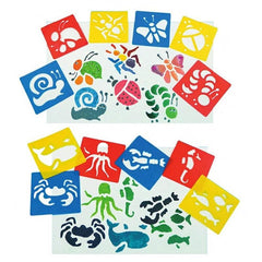 Montessori Kids DIY Animal Car Painting Stencils Art Craft Learning Toy
