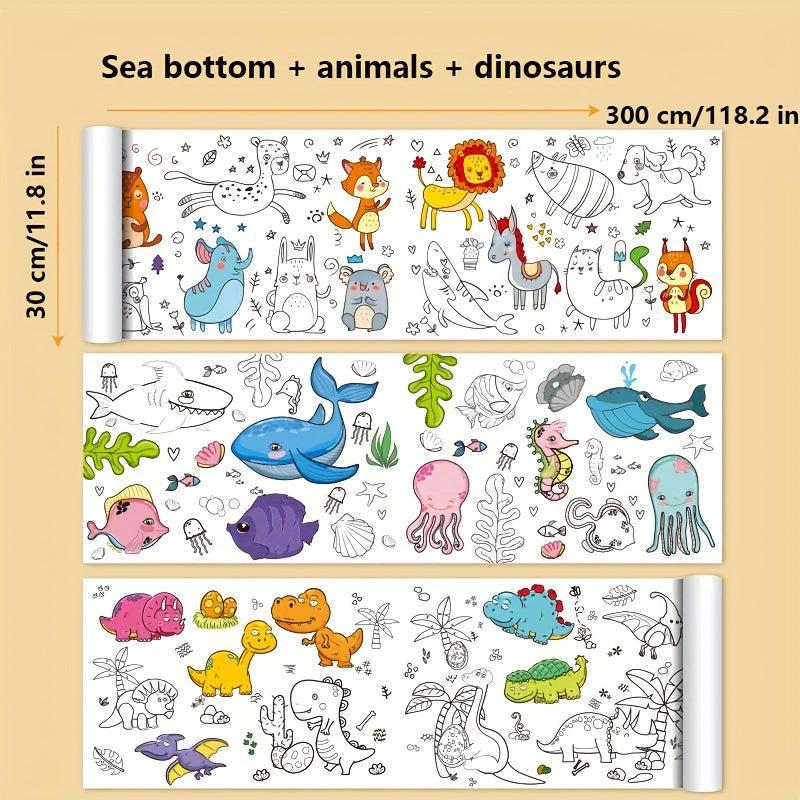 DIY Doodle Painting Roll Filling Develop Imagination Painting Tools